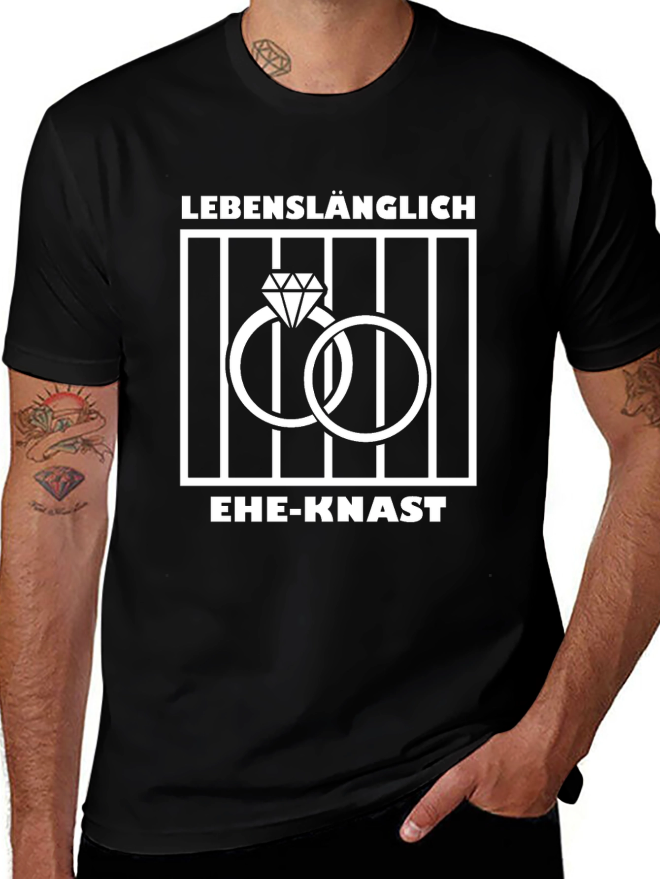 Lifelong Marriage Sentence T-Shirt - Funny Wedding Rings Design