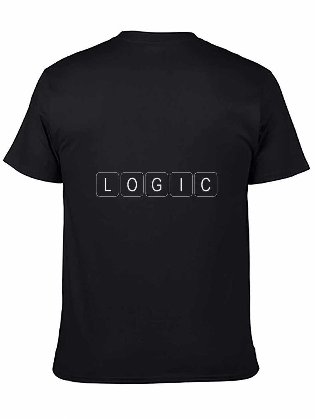 Logic Word T-Shirt - Black Crew Neck Tee