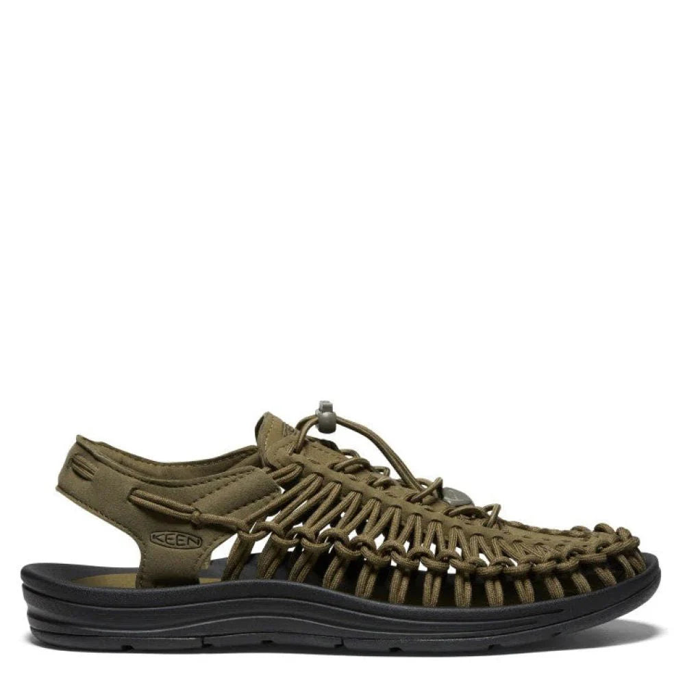 Keen Men's Uneek in Dark Olive/Black