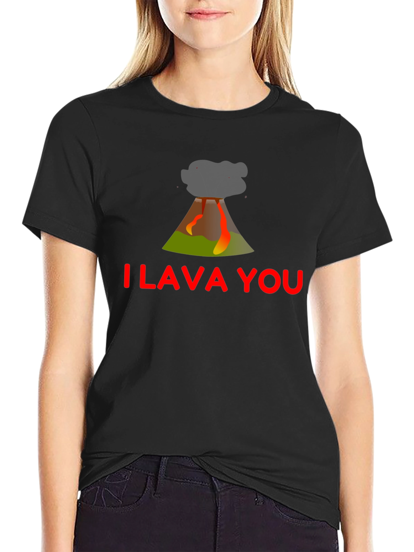 I Lava You Graphic Tee - Trendy Black T-Shirt
