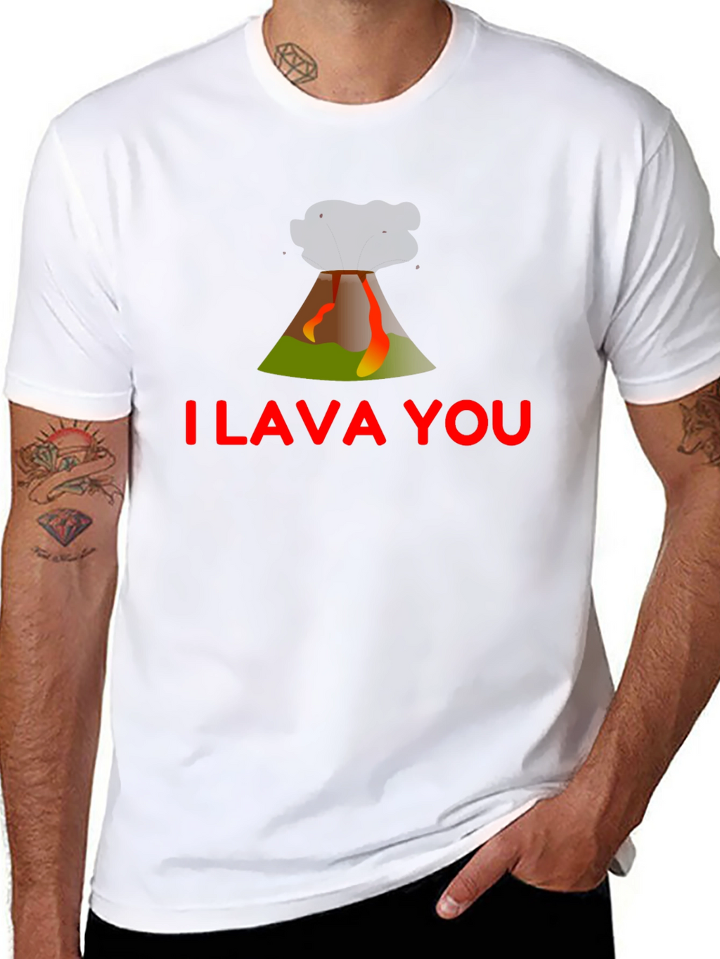 I Lava You Graphic Tee - Trendy Black T-Shirt