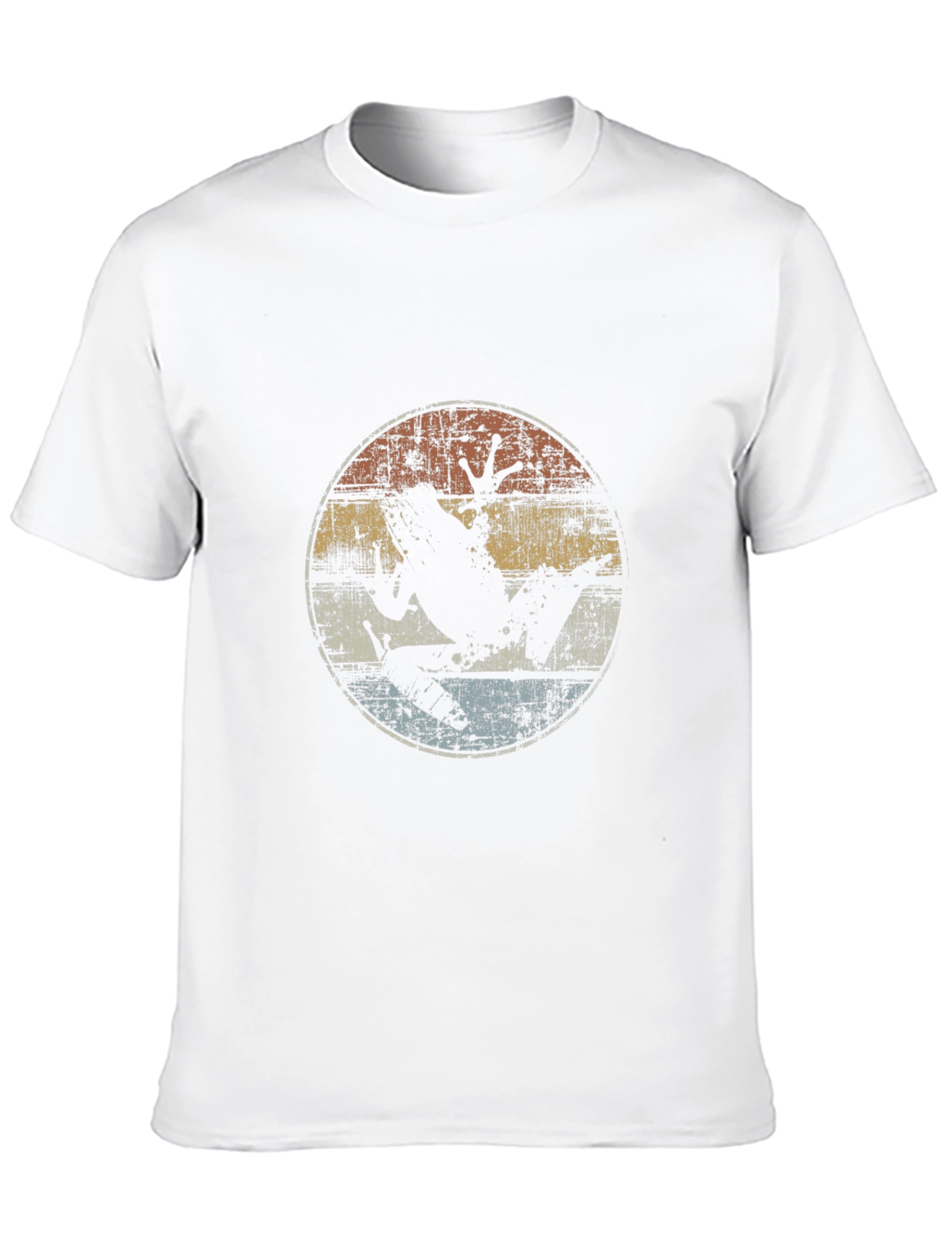 Retro Frog Graphic Tee - Distressed Design