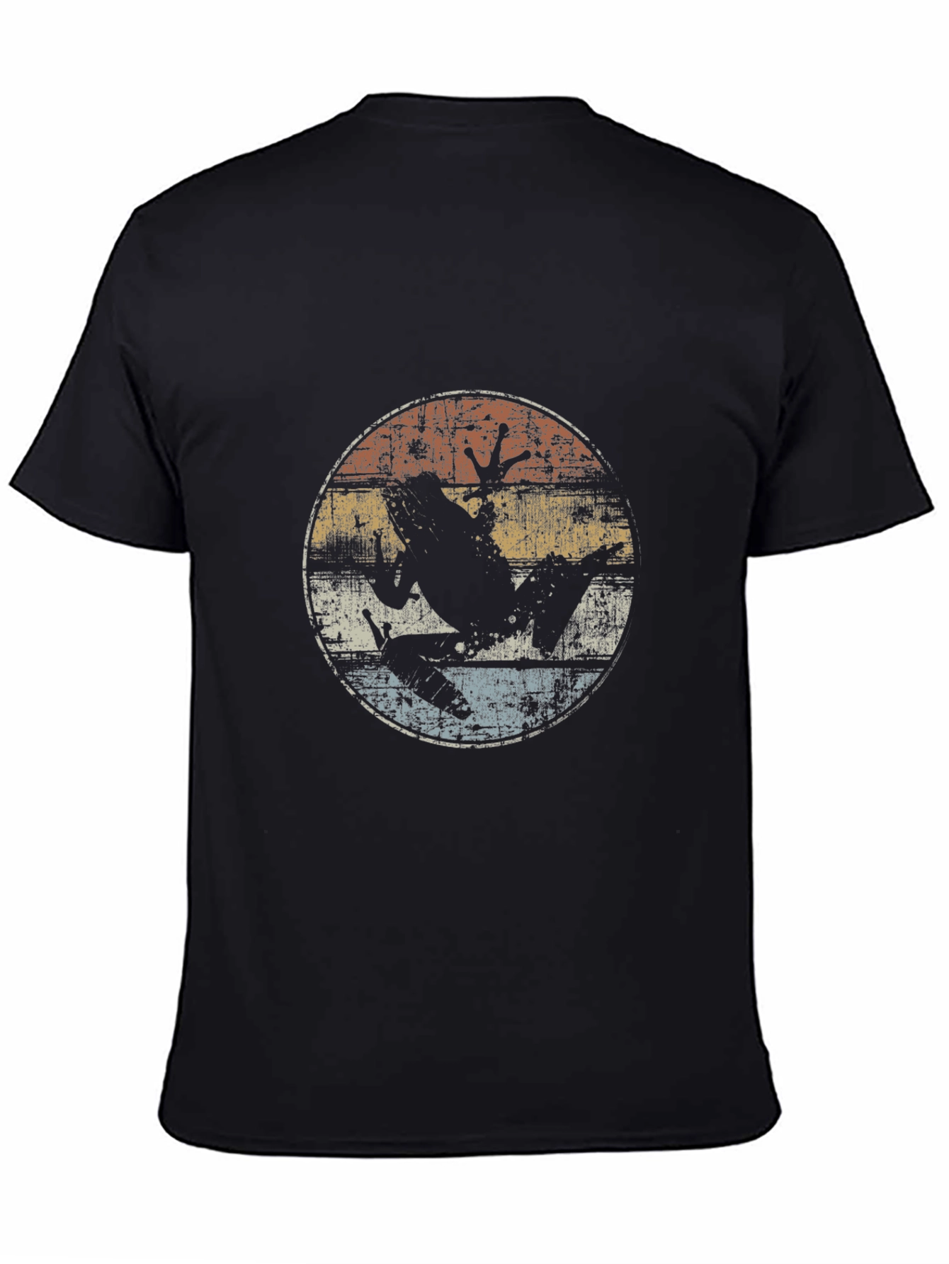 Retro Frog Graphic Tee - Distressed Design