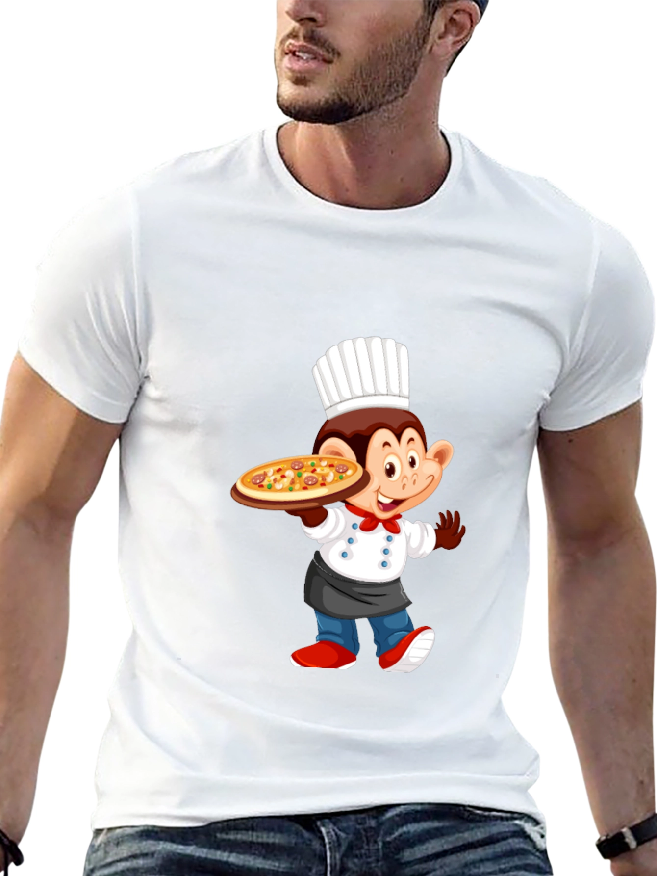 Chef Monkey Pizza T-Shirt