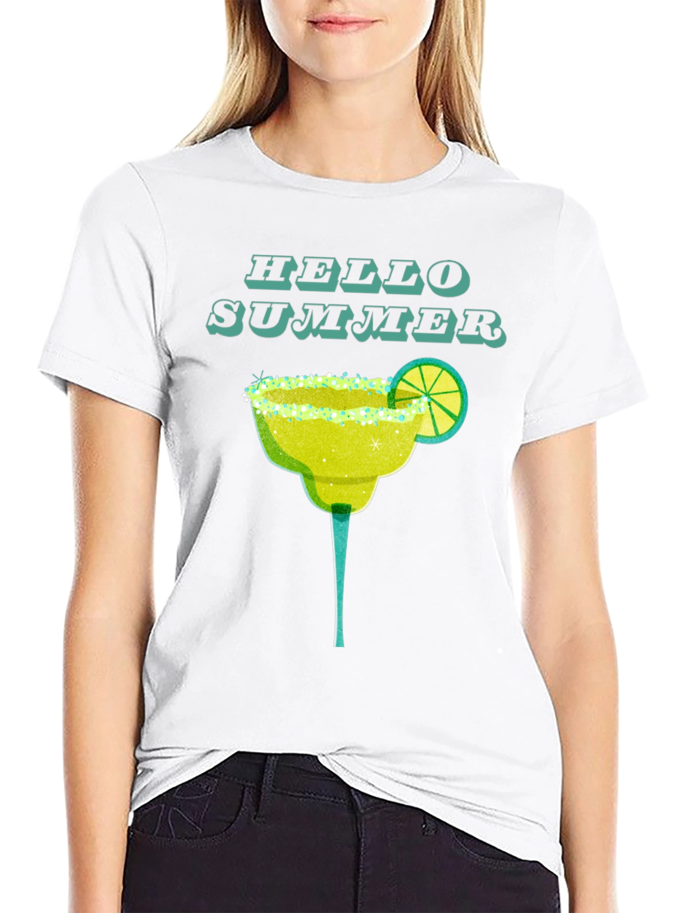 Hello Summer Margarita T-Shirt - Trendy Graphic Tee