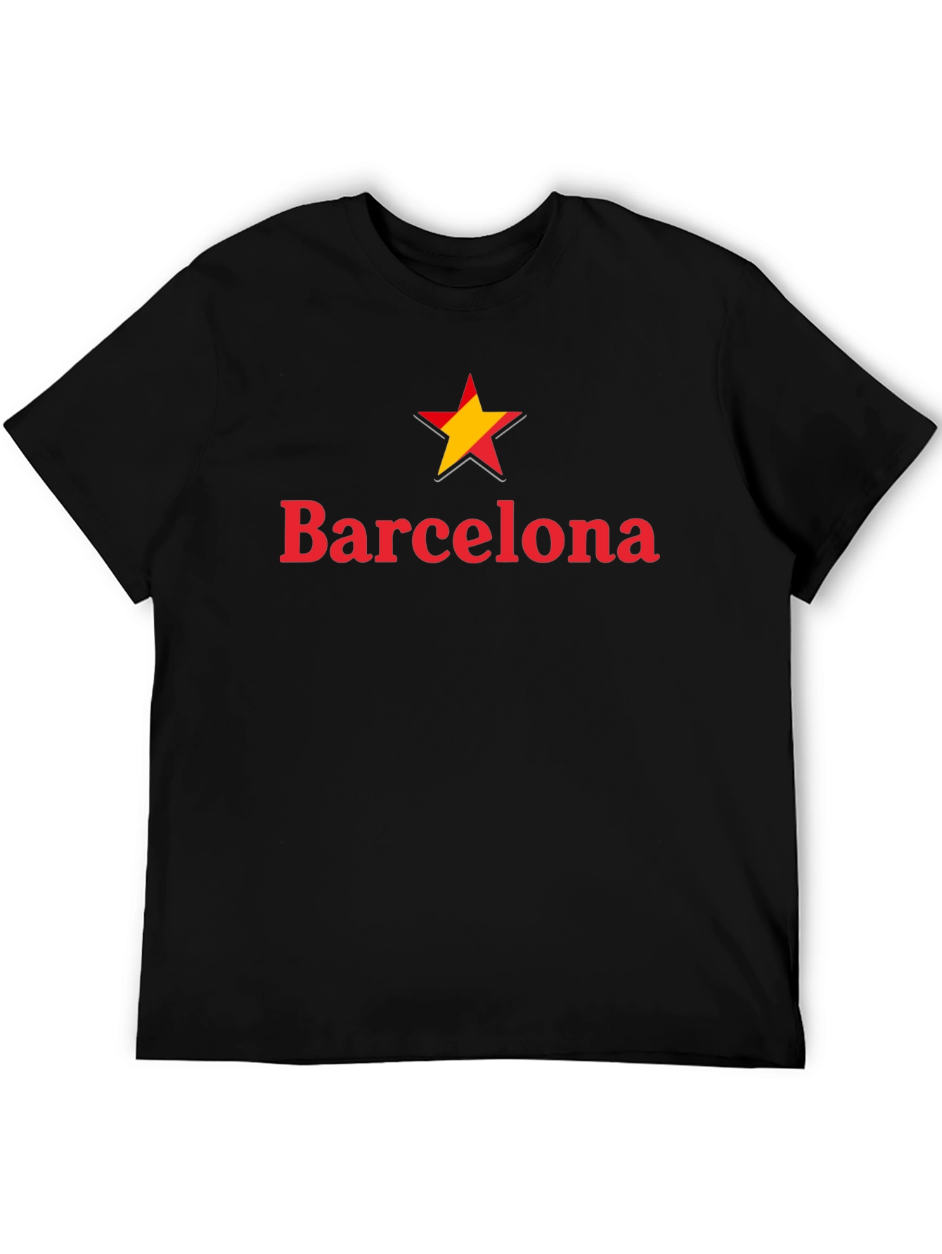 Barcelona Star Graphic Black T-Shirt