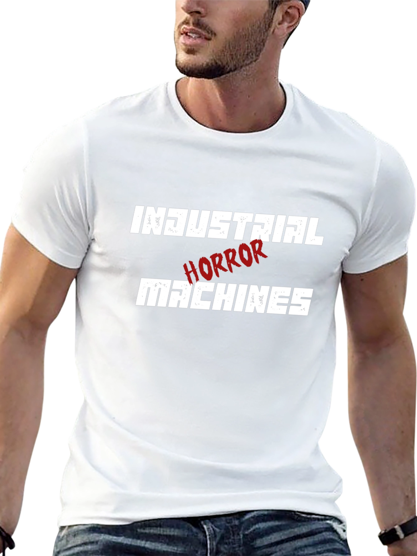 Industrial Horror Machines Black Graphic T-Shirt