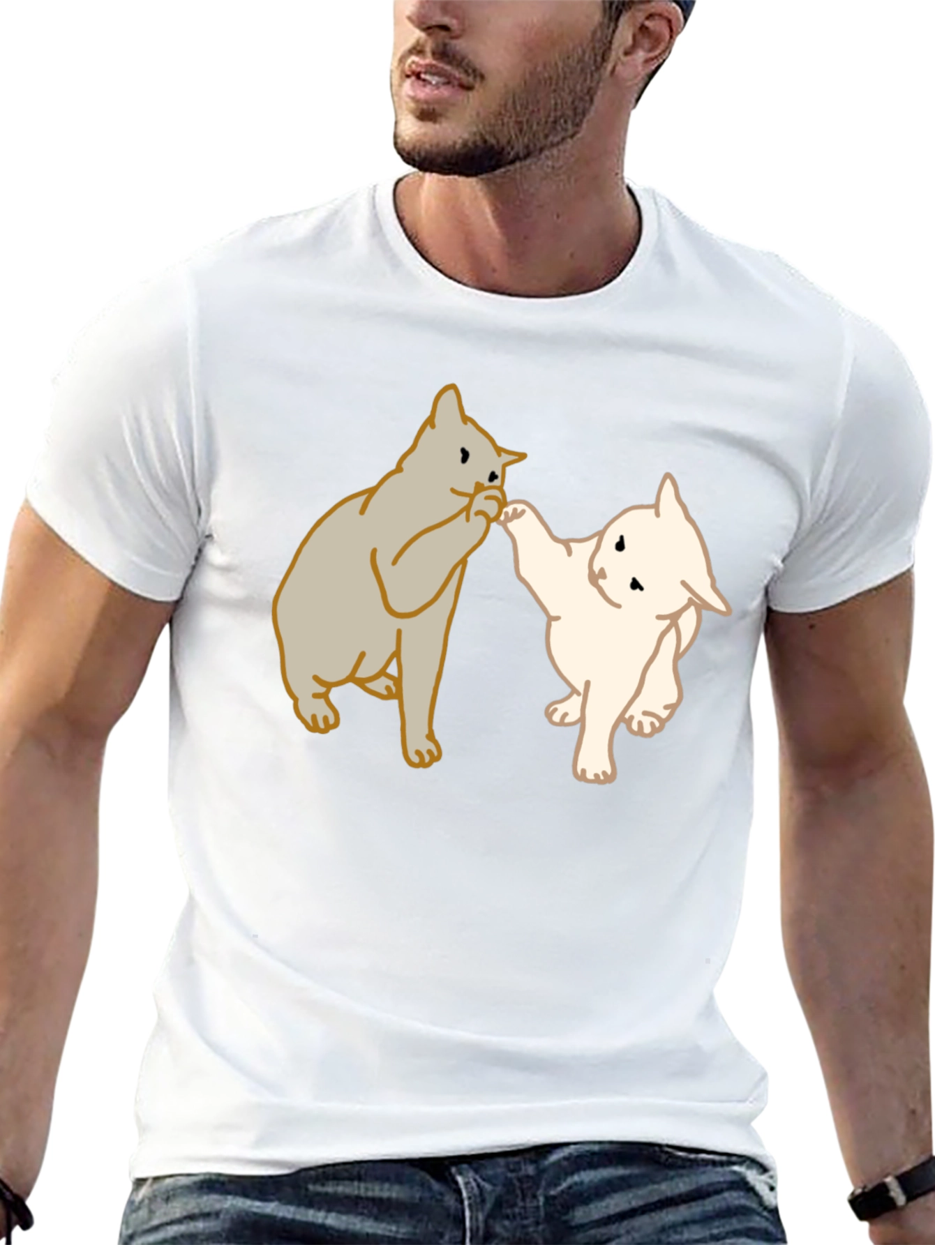 Cat High Five T-Shirt - Funny Kitten Tee