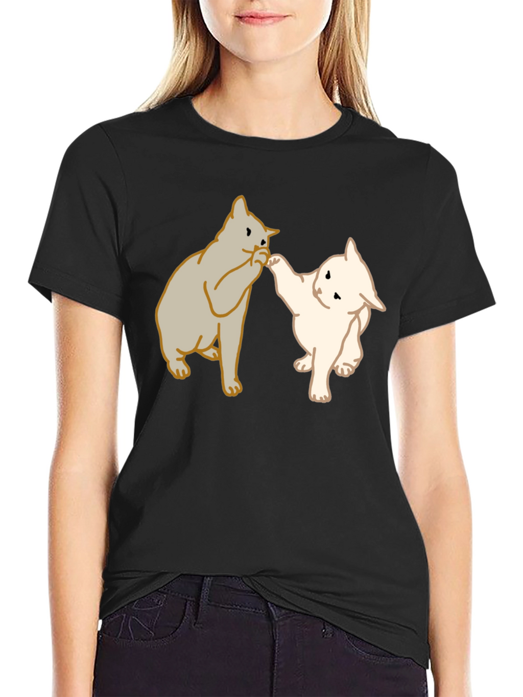 Cat High Five T-Shirt - Funny Kitten Tee