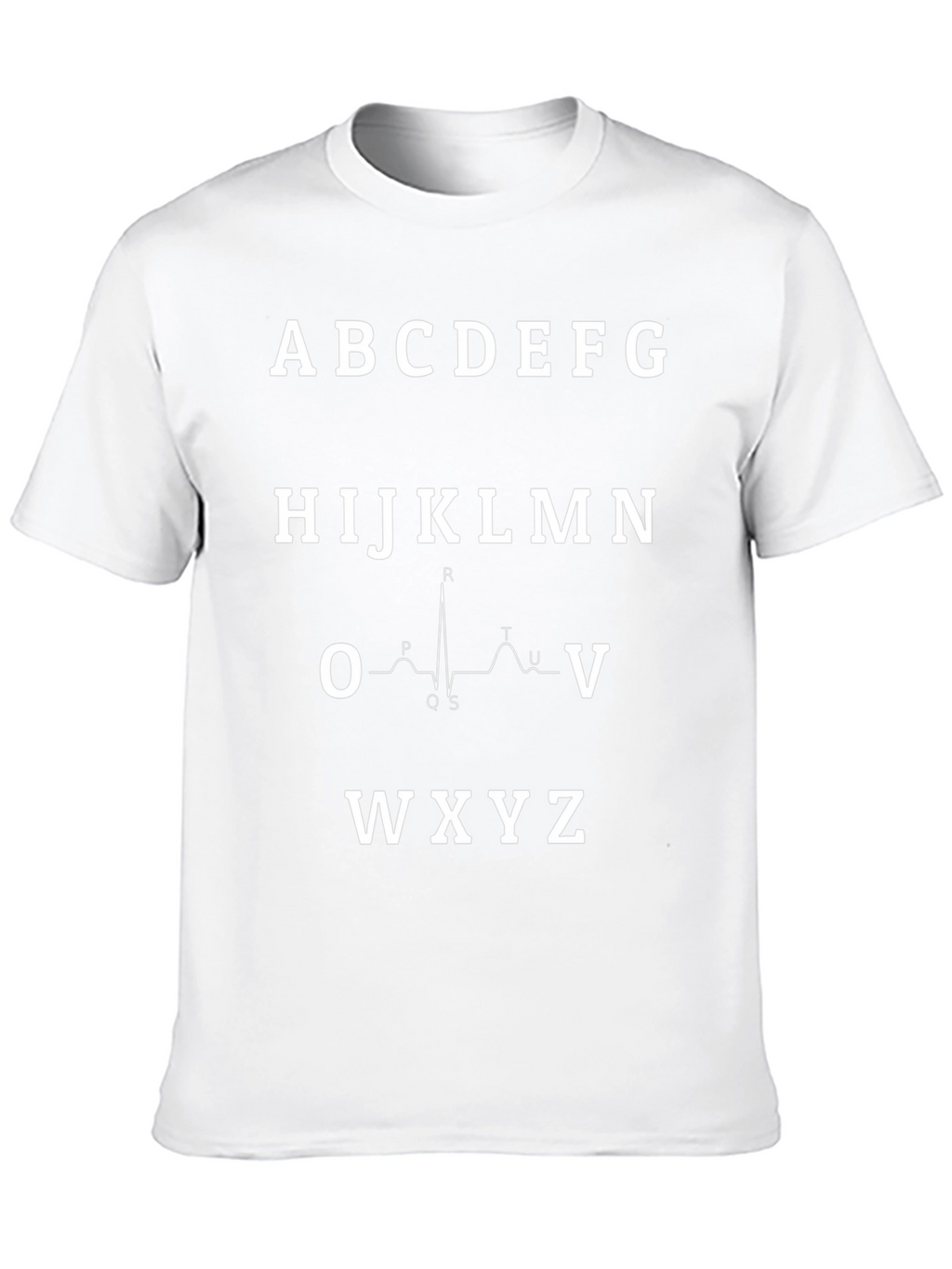 ECG Alphabet T-Shirt - Unique Medical Design