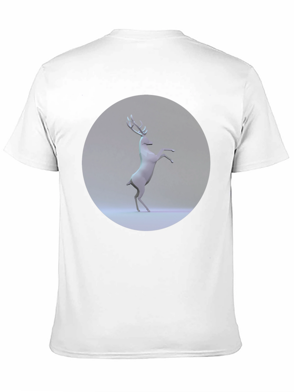 Geometric Deer Graphic Tee - Modern Black T-Shirt