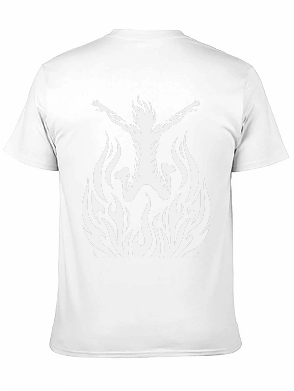 Fiery Silhouette Graphic Tee - Black Cotton T-Shirt