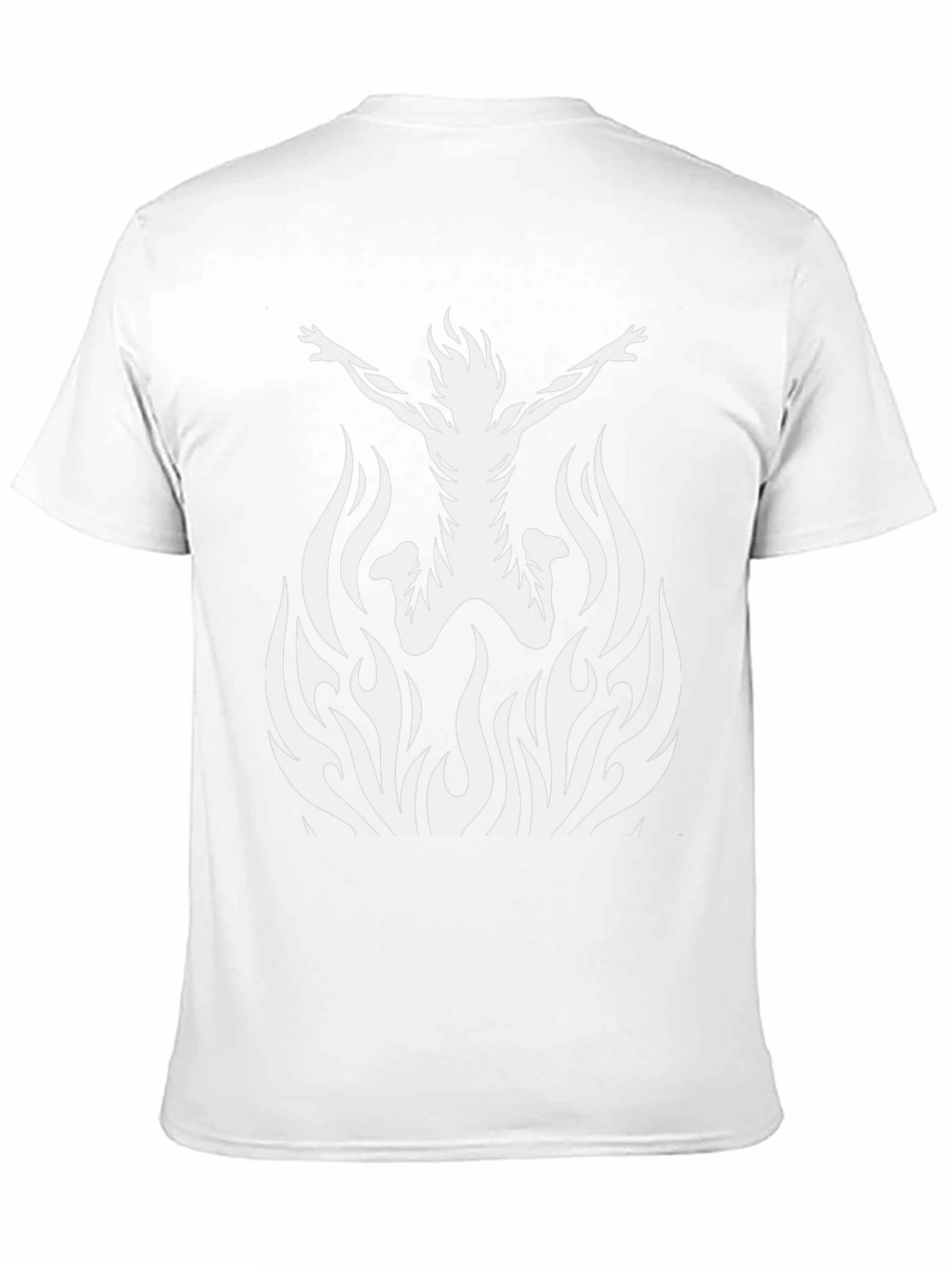 Fiery Silhouette Graphic Tee - Black Cotton T-Shirt