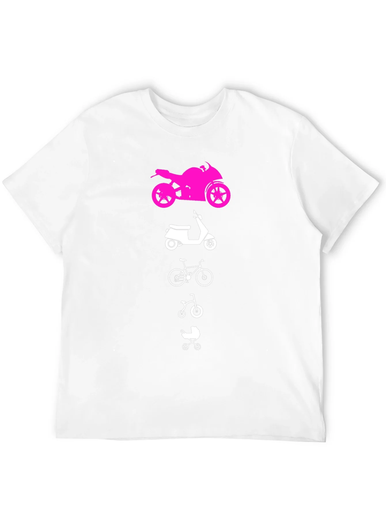 Evolution of Man Tee: Motorcycle Scooter Bike Baby Carriage