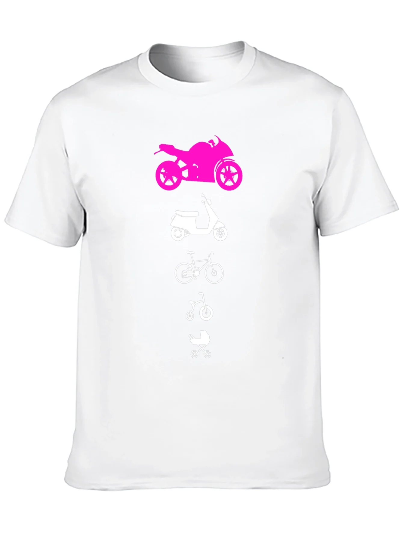 Evolution of Man Tee: Motorcycle Scooter Bike Baby Carriage