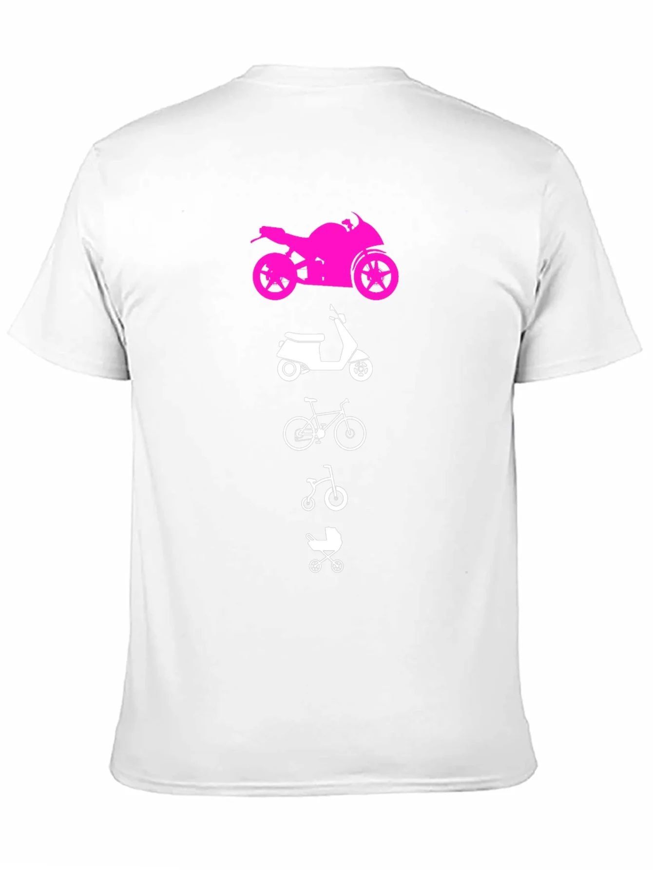 Evolution of Man Tee: Motorcycle Scooter Bike Baby Carriage