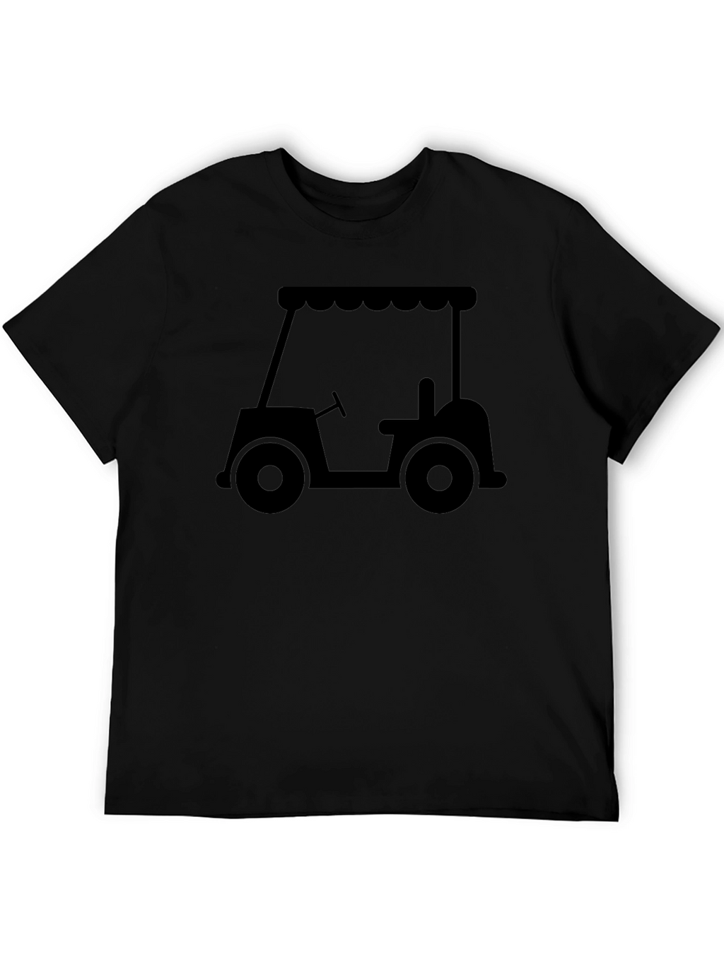 Golf Cart Graphic T-Shirt - Black Casual Tee