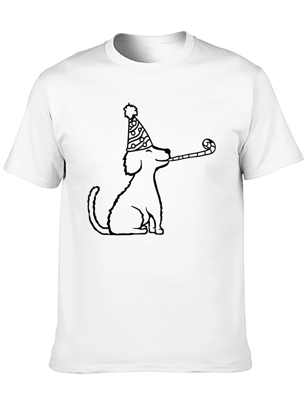 Party Dog Graphic T-Shirt - Black