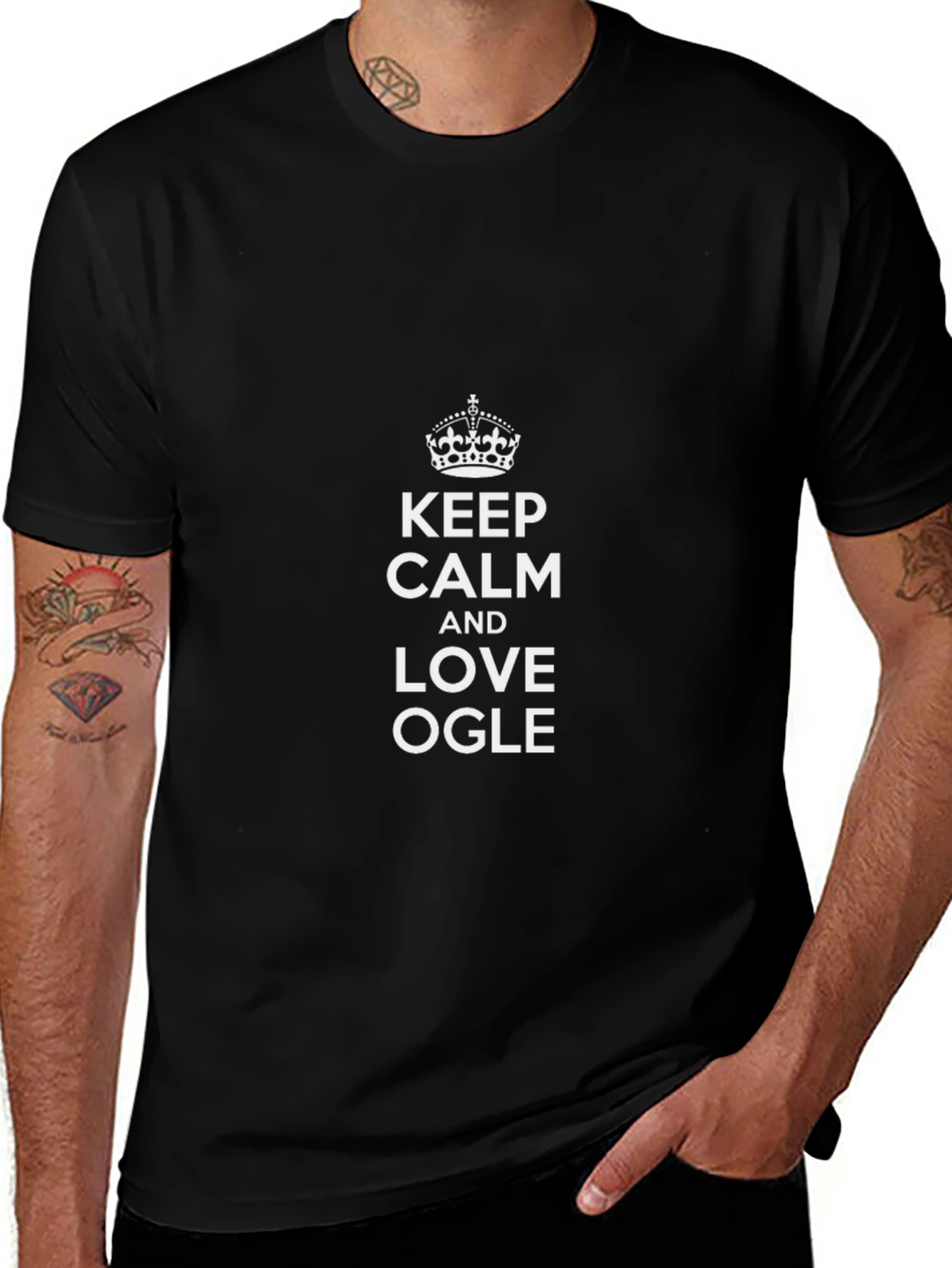 Keep Calm and Love Ogle Black T-Shirt