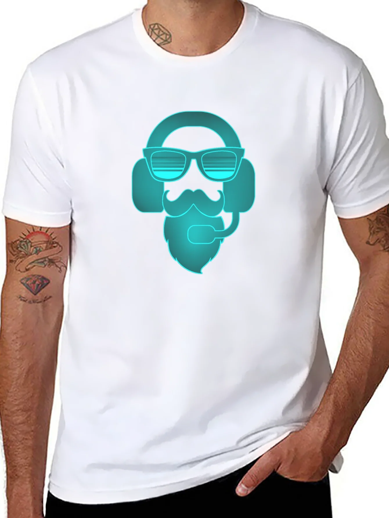 Gamer Beard T-Shirt - Black Cool Design