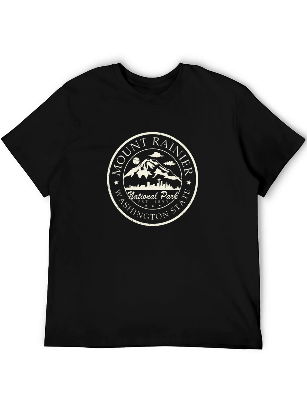 Mount Rainier National Park Graphic Tee - Black