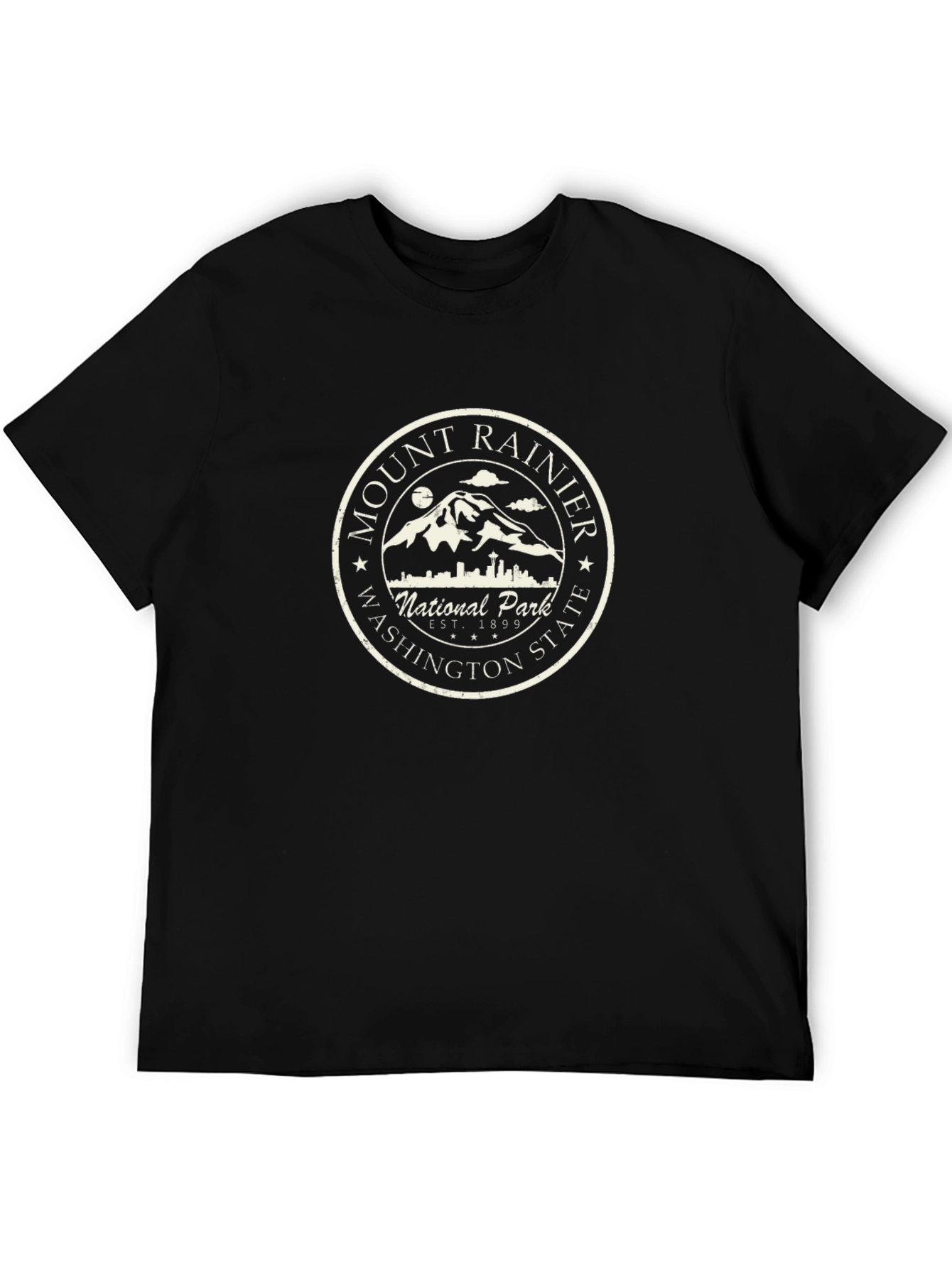 Mount Rainier National Park Graphic Tee - Black