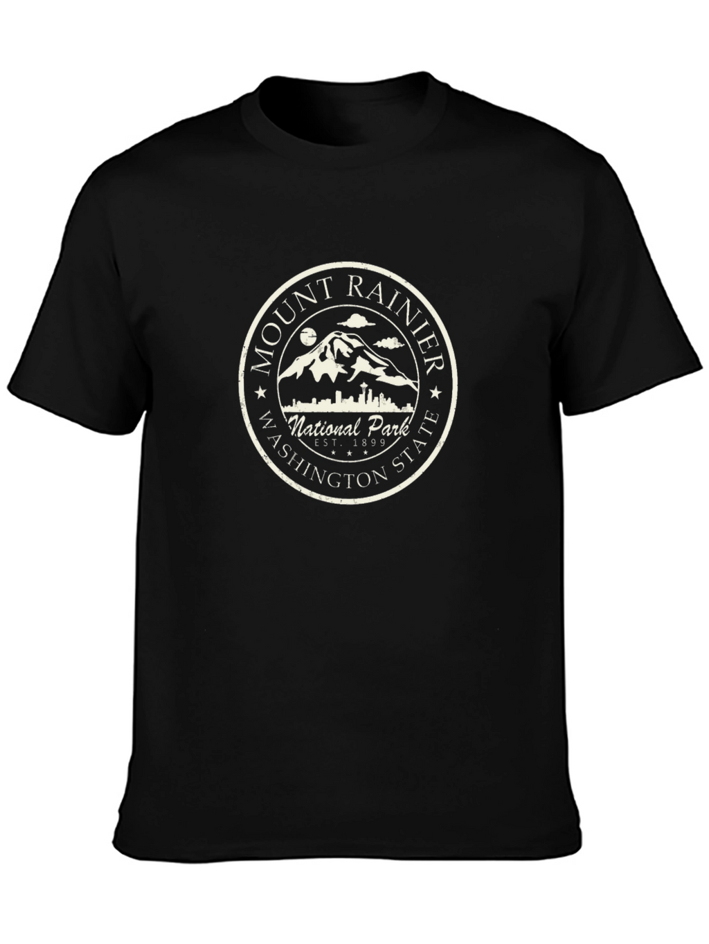 Mount Rainier National Park Graphic Tee - Black