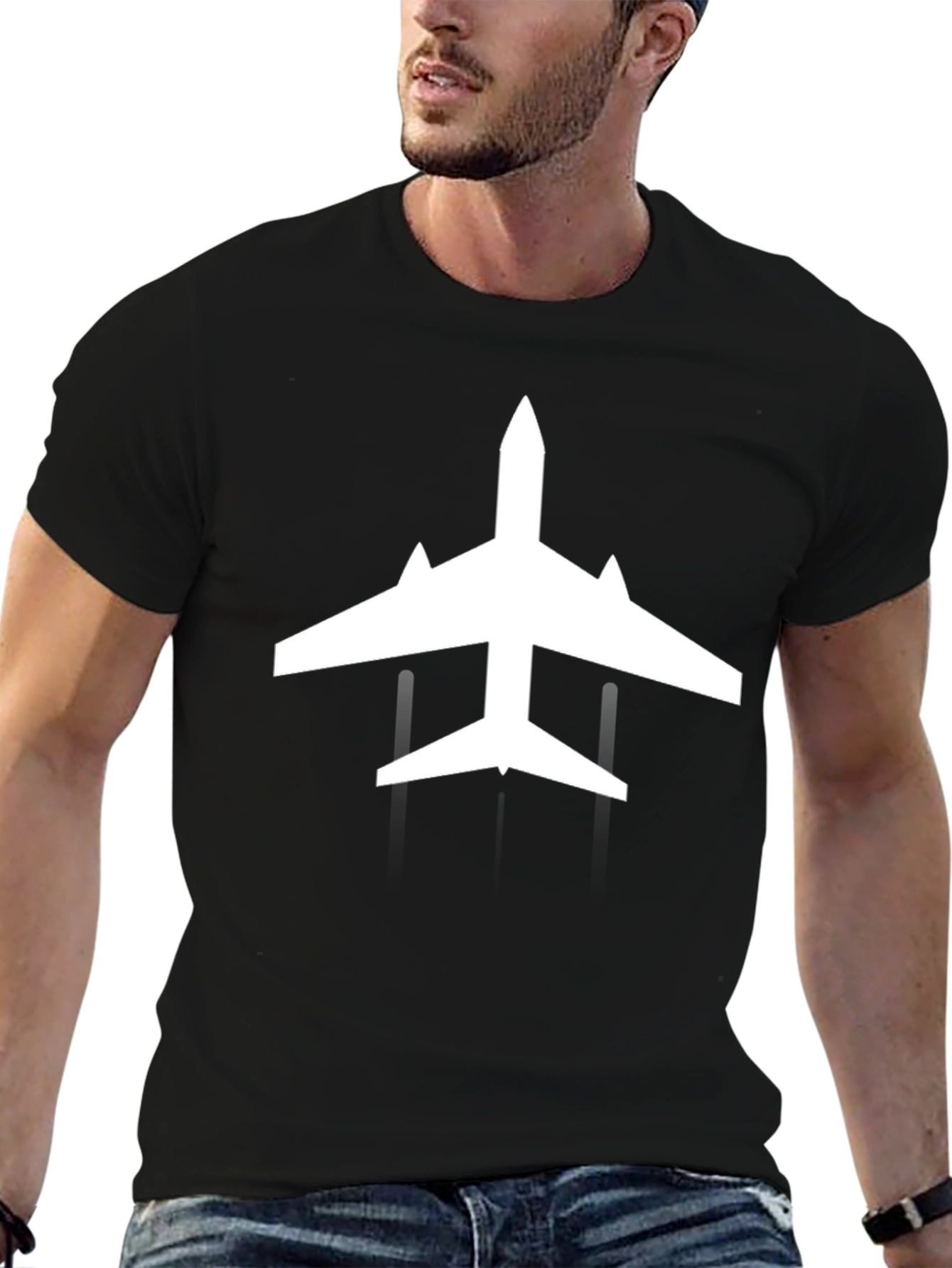 Jet Plane Graphic Tee - Classic Style