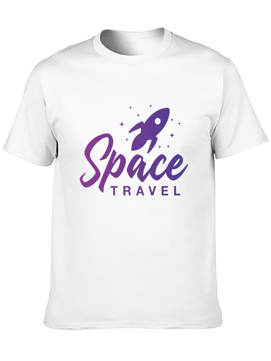 Space Travel Graphic Tee - Black Cotton T-Shirt