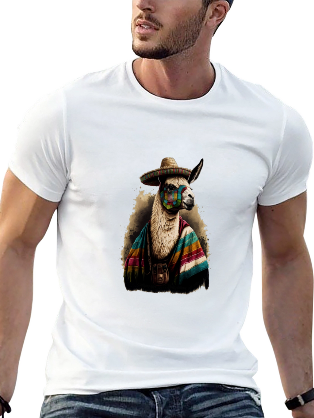Mexican Llama Graphic T-Shirt