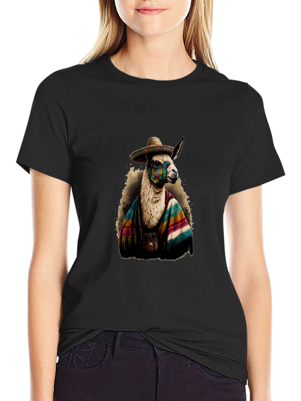 Mexican Llama Graphic T-Shirt