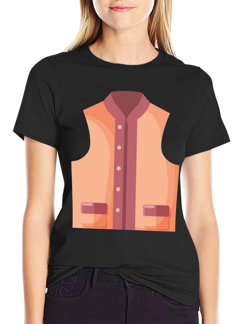 Novelty Vest Graphic T-Shirt