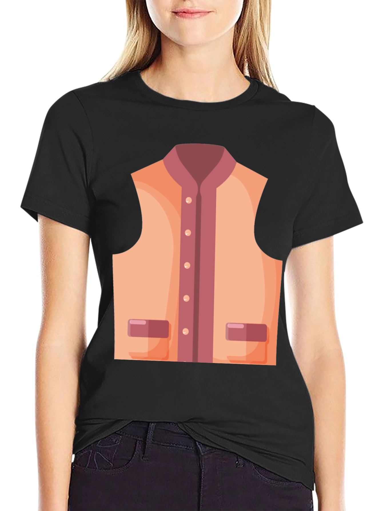 Novelty Vest Graphic T-Shirt