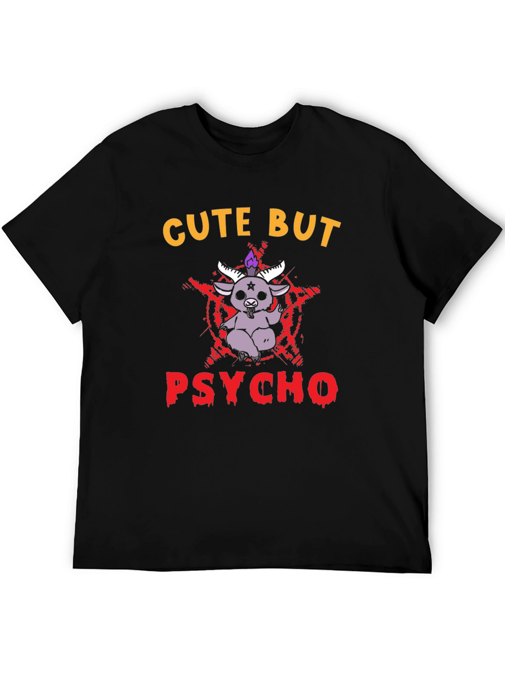 Cute But Psycho T-Shirt - Baphomet Graphic Tee