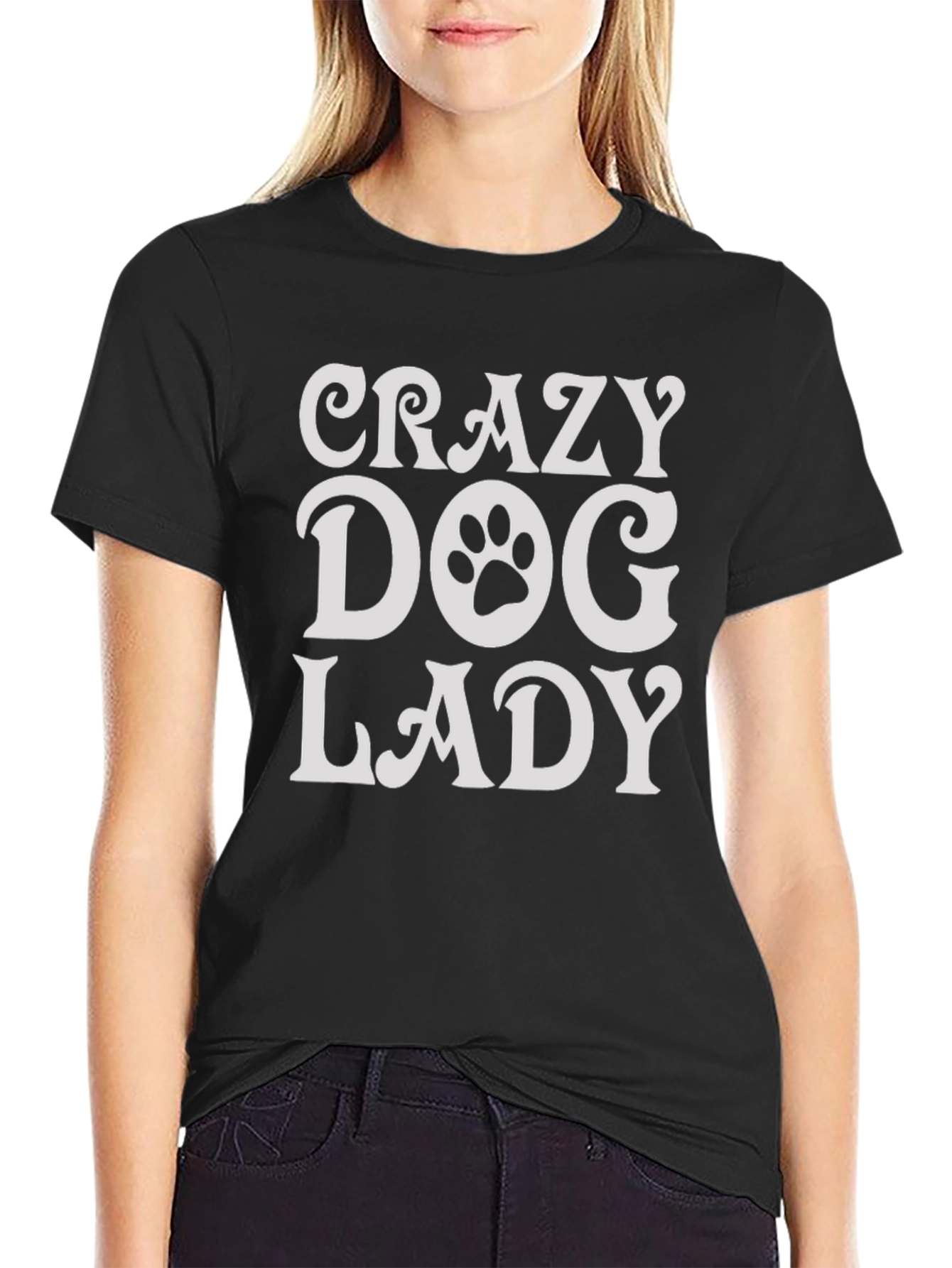 Crazy Dog Lady T-Shirt - Womens Graphic Tee