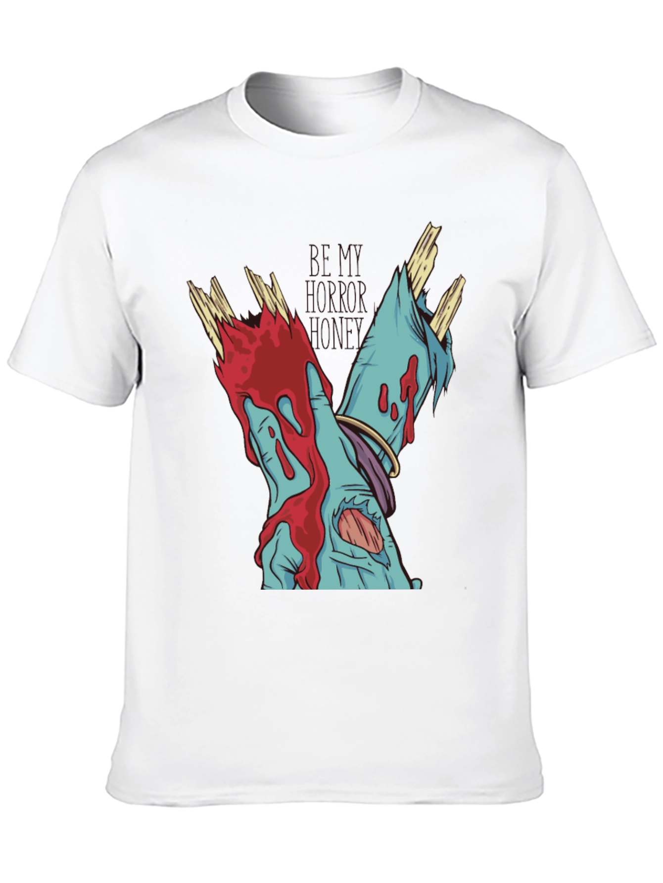 Zombie Hands Graphic Tee - Black Cotton T-Shirt