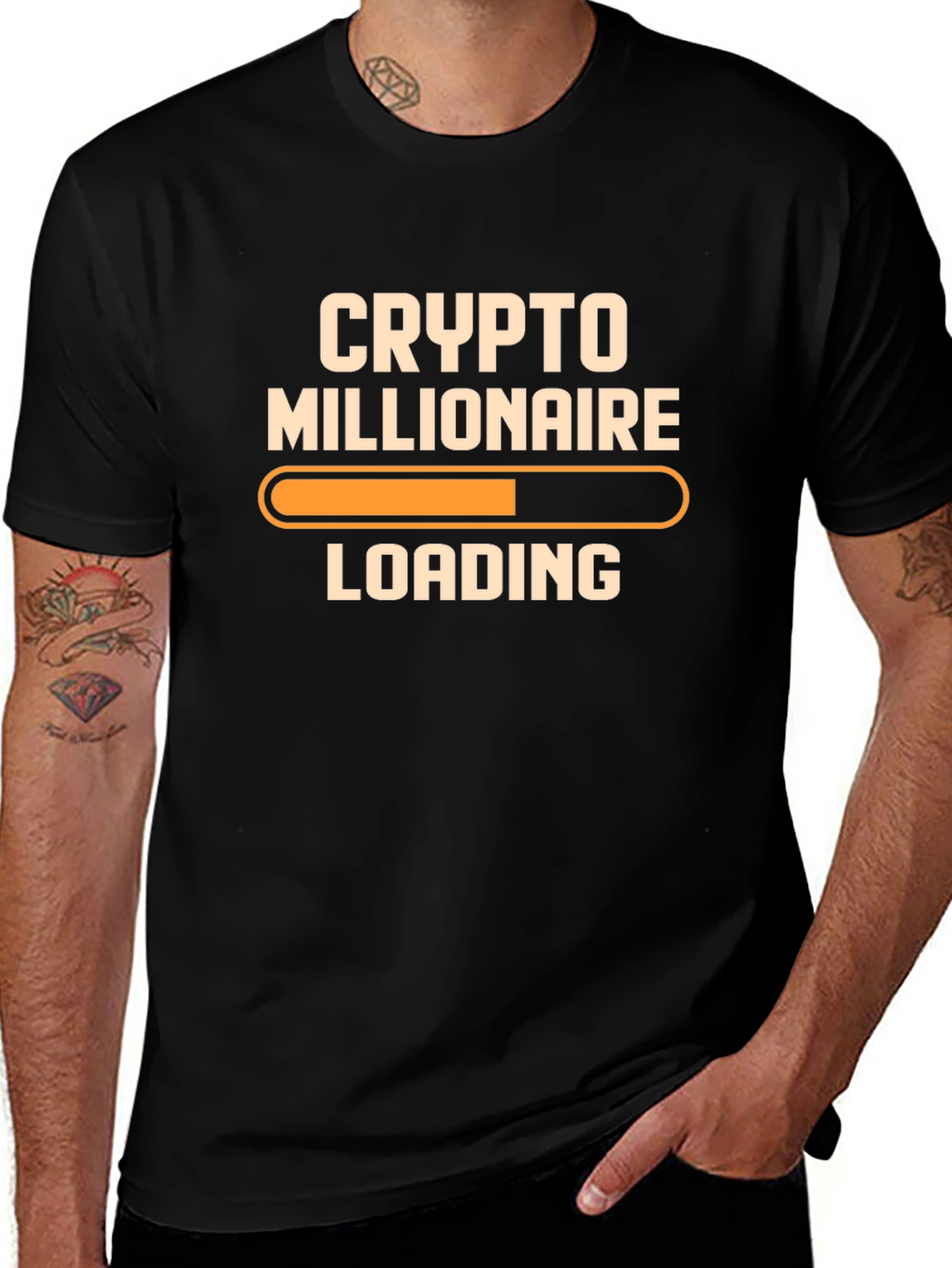 Crypto Millionaire Loading T-Shirt - Funny Bitcoin Tee
