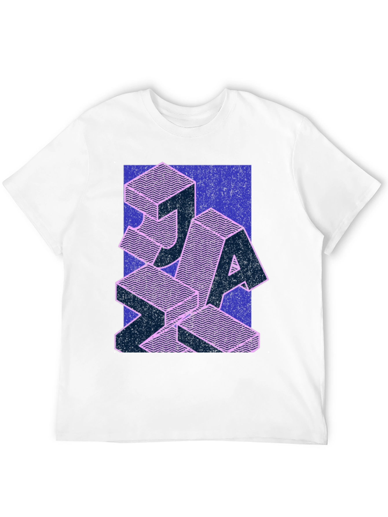 Retro Geometric Patterned T-Shirt