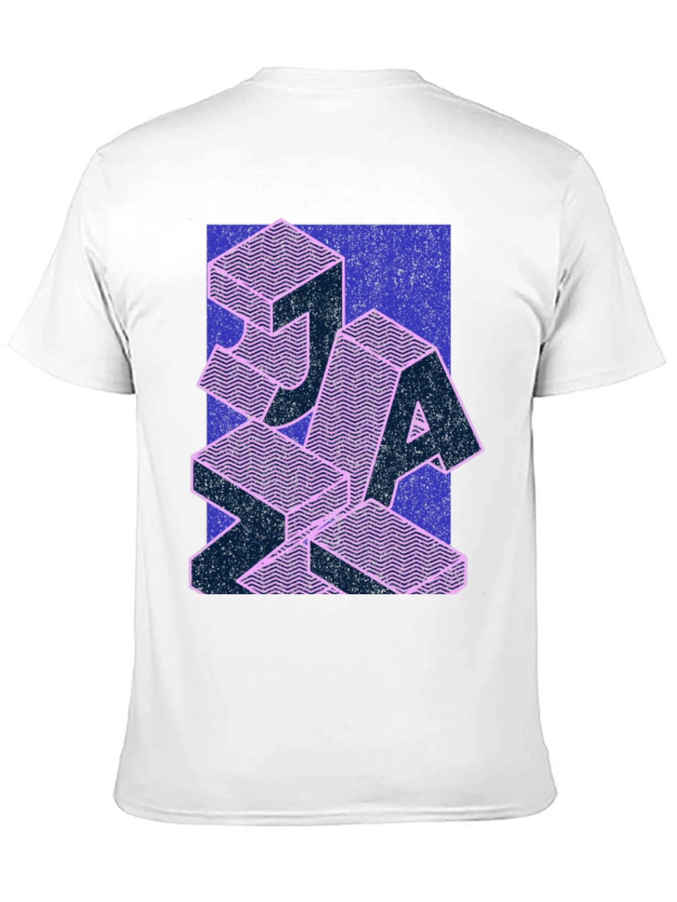 Retro Geometric Patterned T-Shirt