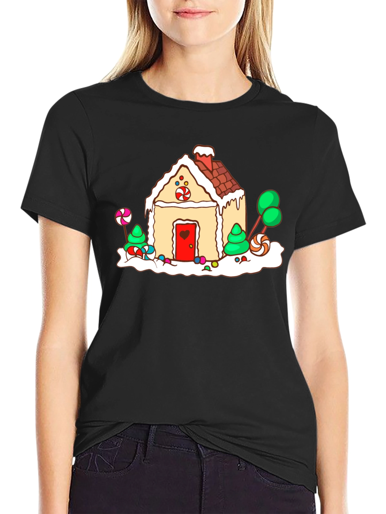 Gingerbread House T-Shirt - Holiday Festive Design