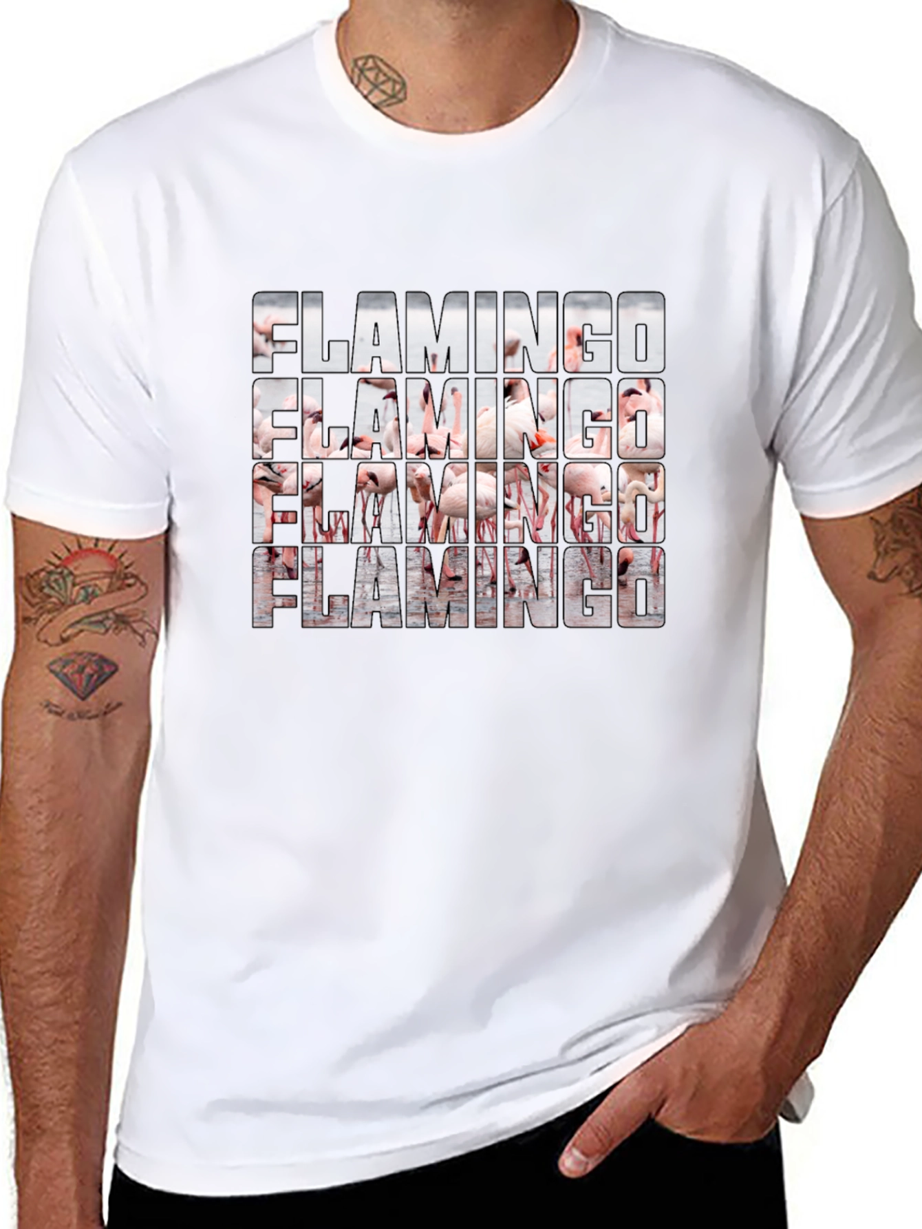 Flamingo Graphic T-Shirt - Cool Bird Lover Tee