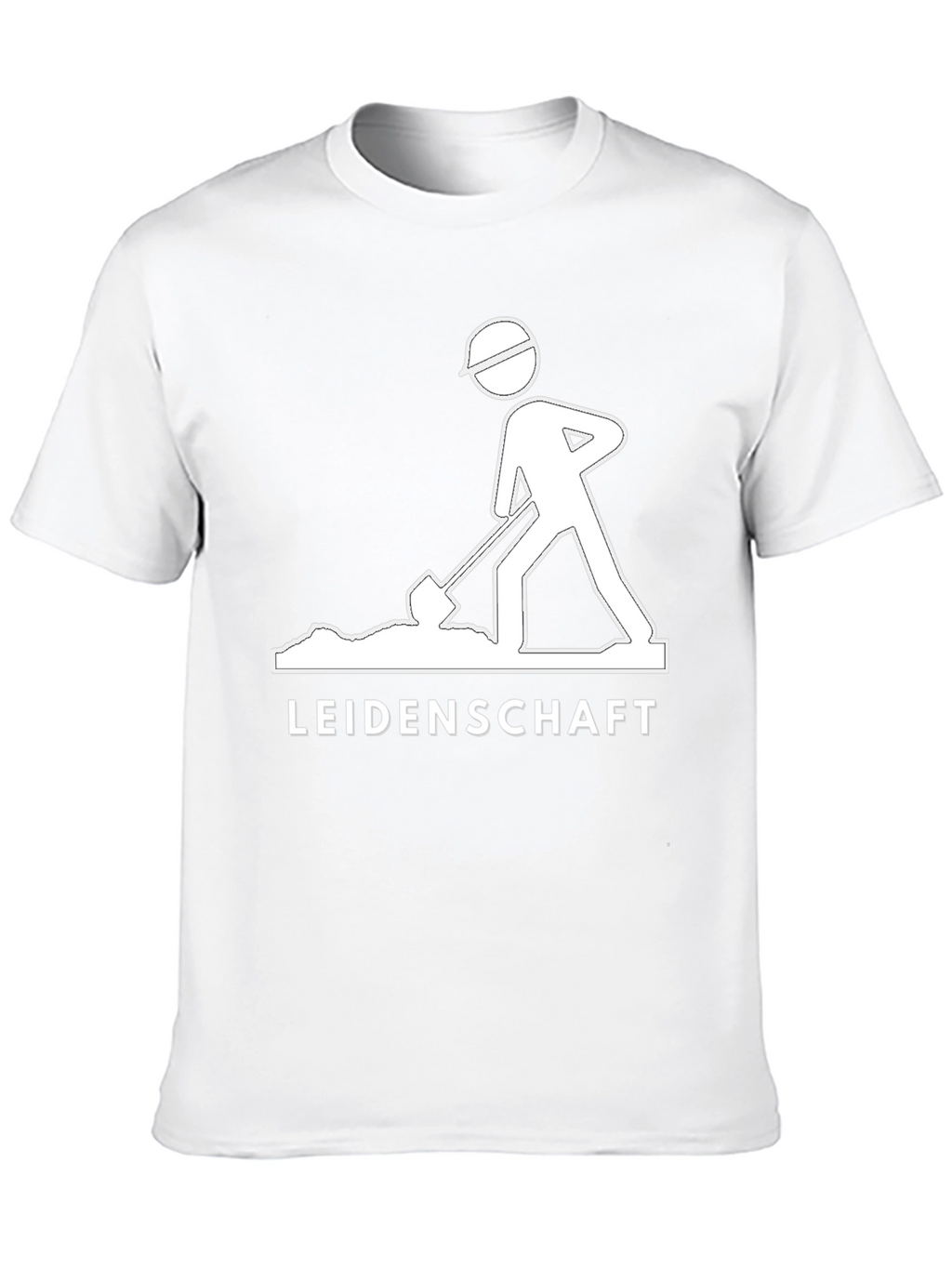 Leidenschaft Black T-Shirt - Construction Worker Graphic Tee