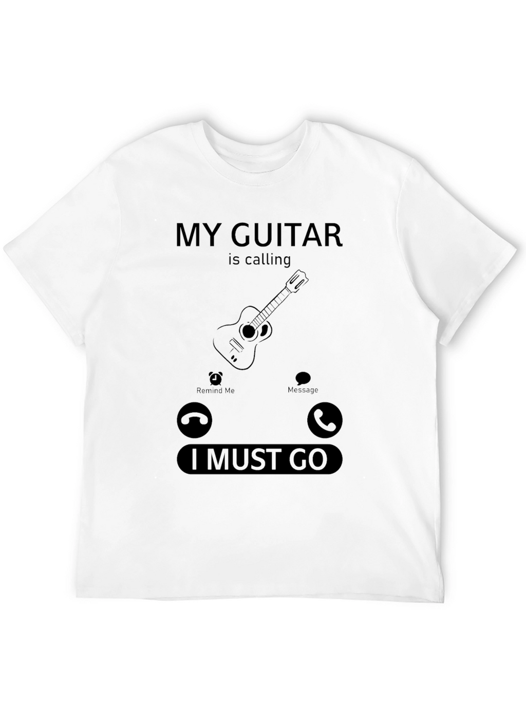 My Guitar Is Calling Black T-Shirt