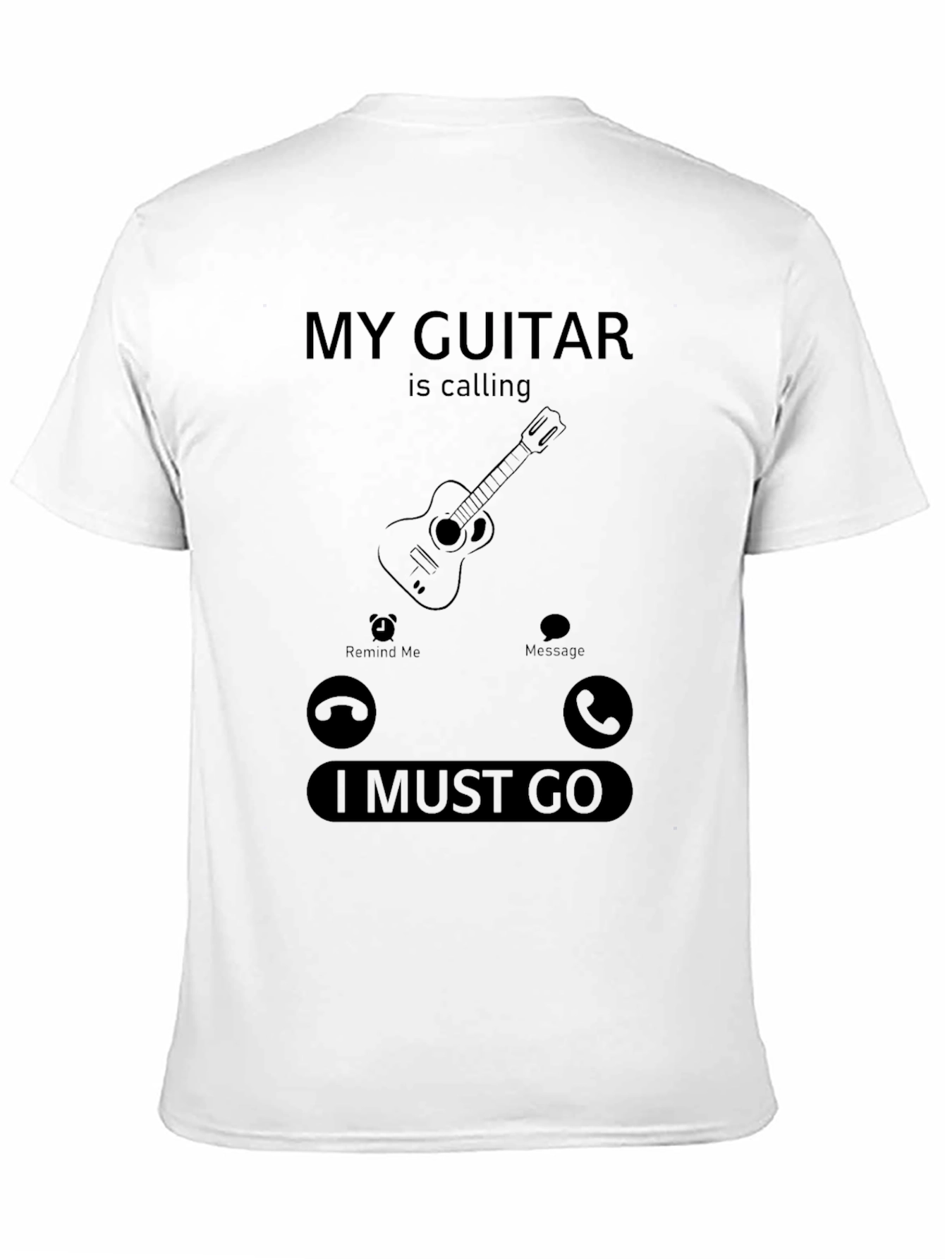 My Guitar Is Calling Black T-Shirt