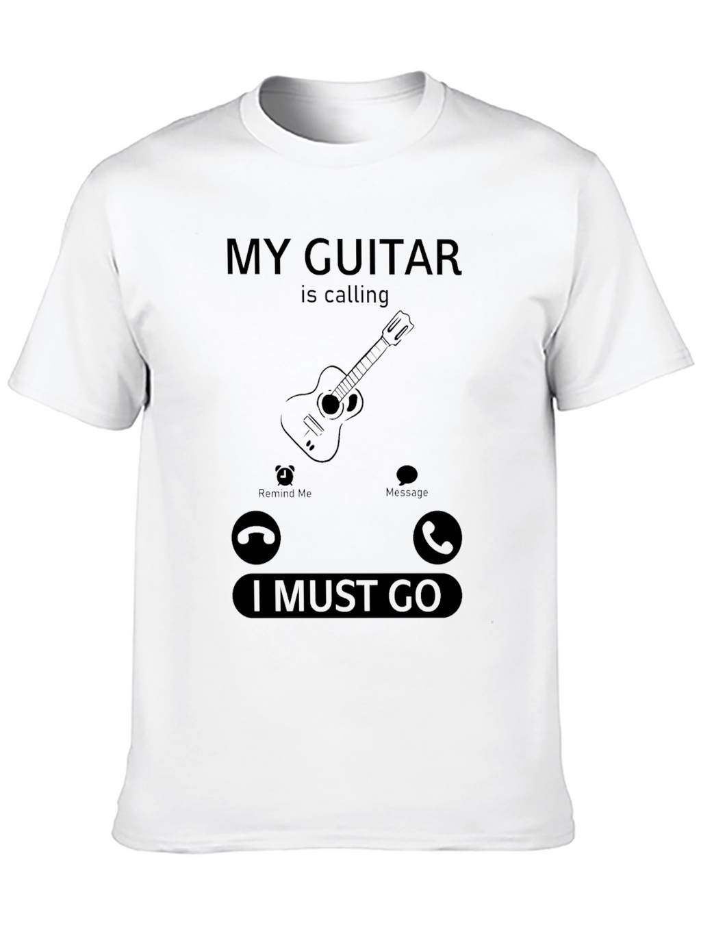 My Guitar Is Calling Black T-Shirt