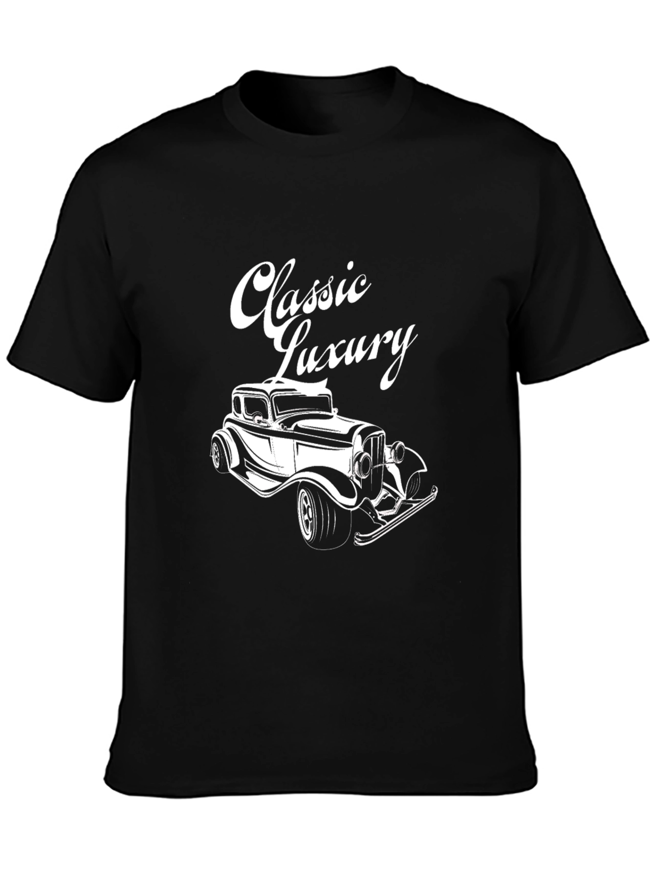 Classic Luxury Car Graphic T-Shirt - Stylish Black Tee