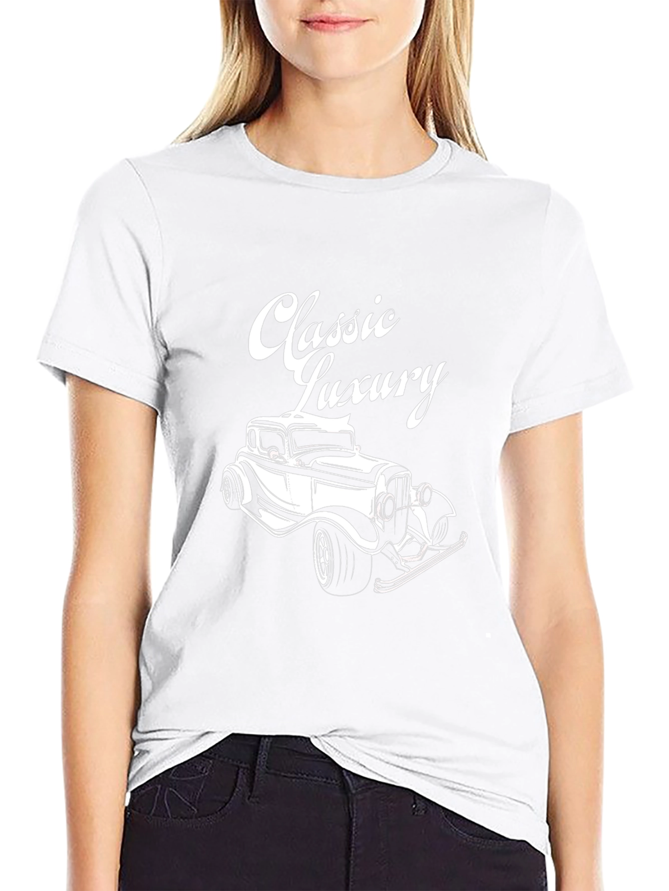 Classic Luxury Car Graphic T-Shirt - Stylish Black Tee