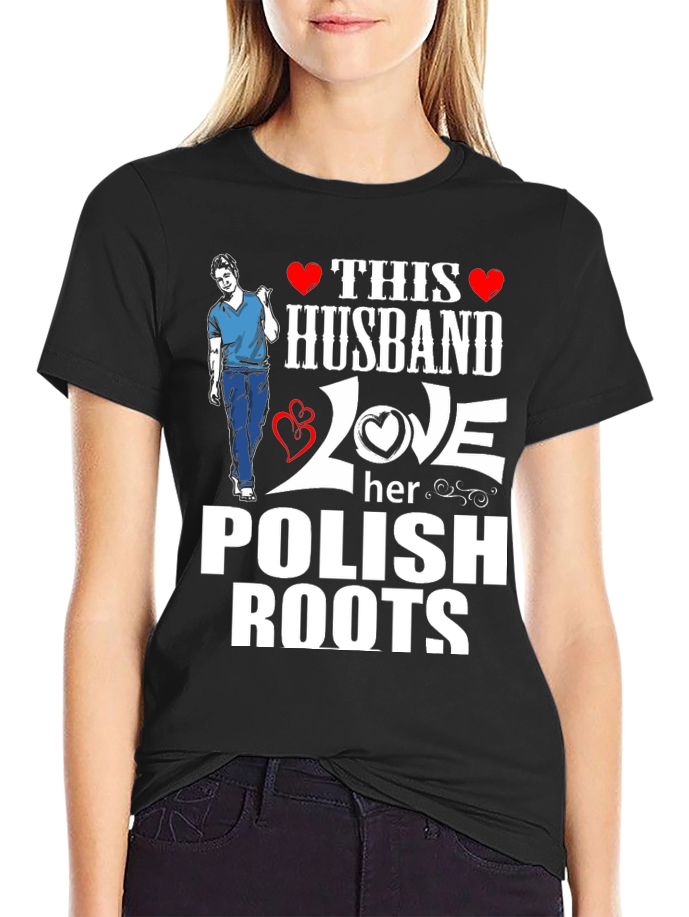 Husband Loves Her Polish Roots T-Shirt