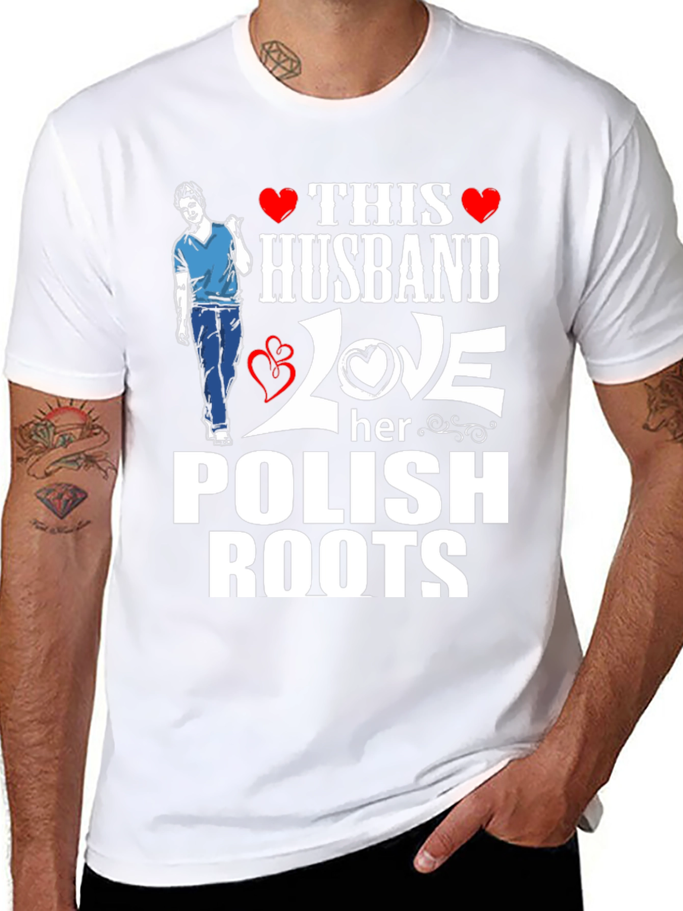 Husband Loves Her Polish Roots T-Shirt