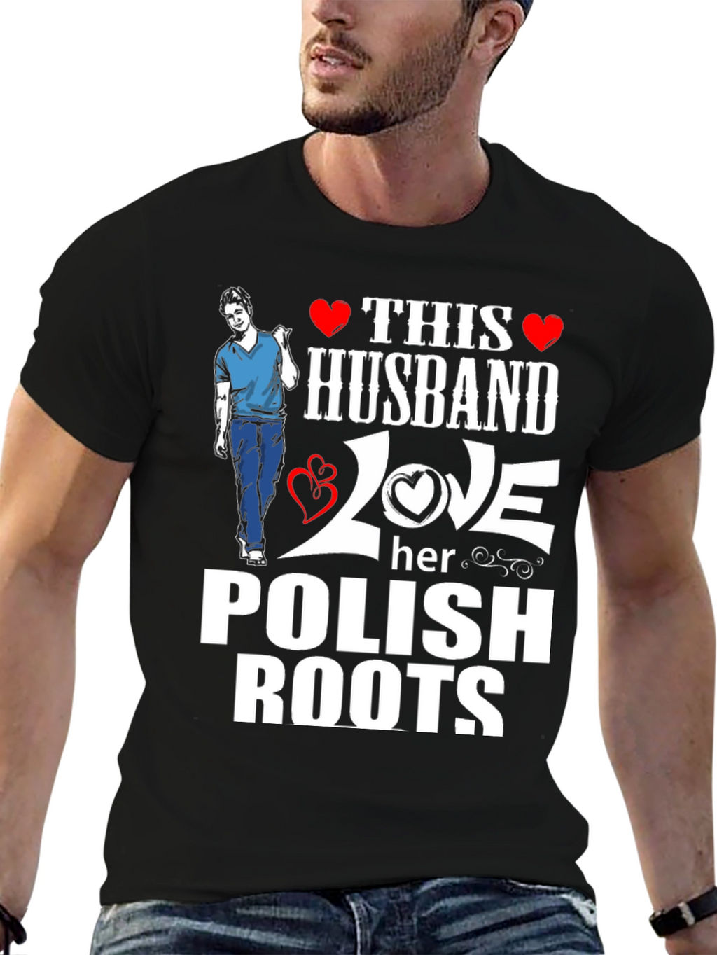 Husband Loves Her Polish Roots T-Shirt